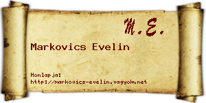 Markovics Evelin névjegykártya